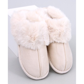 Zapatillas de casa de mujer Otteys Crudo con pelo beige 1