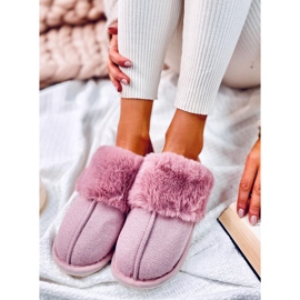 Pantuflas Allens Dusty Pink de pelo en espiga rosado 3