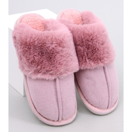 Pantuflas Allens Dusty Pink de pelo en espiga rosa 1