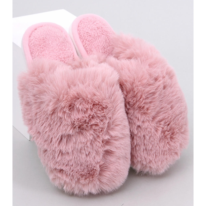 Pantuflas de pelo para mujer Calvert, rosa rosado 1