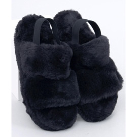Pantuflas de mujer con elástico Rhodes Negro 1 Pantuflas de mujer con elástico Rhodes Negro 1