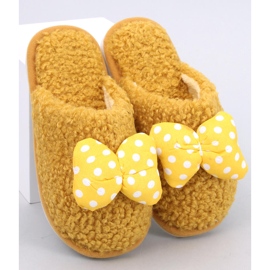 Pantuflas infantiles con lazo, Niño Amarillo 1 Pantuflas infantiles con lazo, Niño Amarillo 1