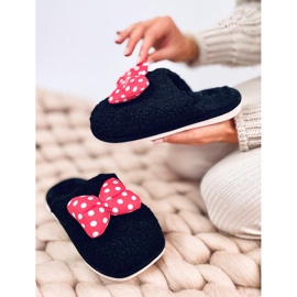 Zapatillas infantiles con lazo Niño Negro 2