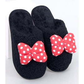 Zapatillas infantiles con lazo Niño Negro 1