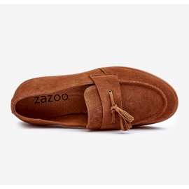 Zapatos Mocasines Hombre Ante Zazoo 1566 Marrón 5