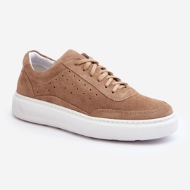 Deportivas Hombre Ante Zazoo 1544 Beige 5