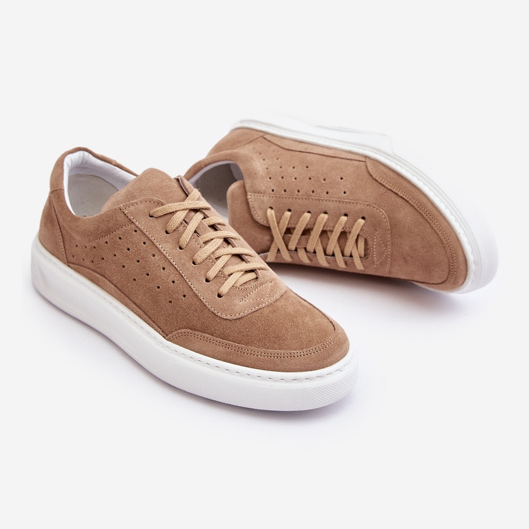 Deportivas Hombre Ante Zazoo 1544 Beige 1