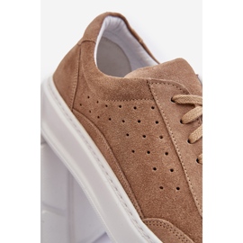 Deportivas Hombre Ante Zazoo 1544 Beige 4