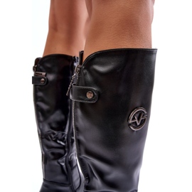 Vinceza Botas Planas Mujer Piel, Albuna Negra negro 4