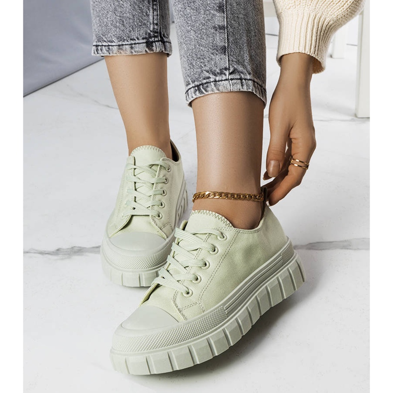 BM Zapatillas verdes con plataforma de Laverne 1