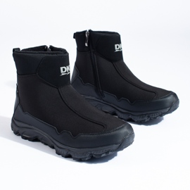 Botas de nieve para hombre DK con suela gruesa, negro 1