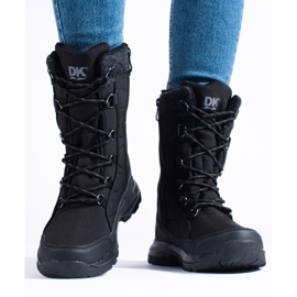 Zapatos trekking mujer cordones DK impermeable negro 2