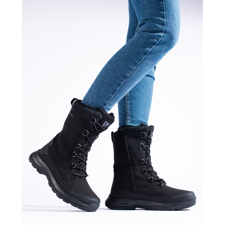 Zapatos trekking mujer cordones DK impermeable negro 1