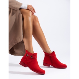 Botines de mujer Shelovet ante rojo 2