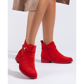 Botines de mujer Shelovet ante rojo 3