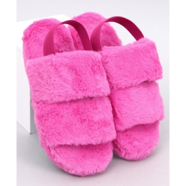 Zapatillas de casa de mujer con elástico Rhodes Fucsia rosado 3