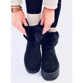 Botas de nieve Tayna negras con plataforma y pelo negro 2