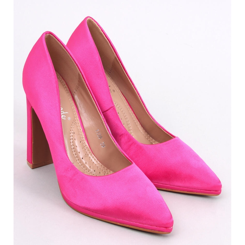 Salón de raso con tacón ancho Olivv Fucsia rosa 1