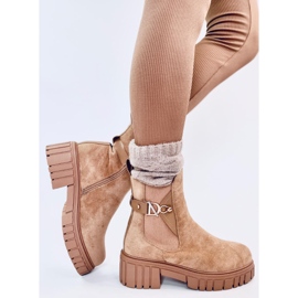 Errol Botas Chelsea con plataforma en beige 3