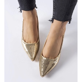 Zapatos de tacón de aguja Ernesto con lentejuelas doradas dorado 2