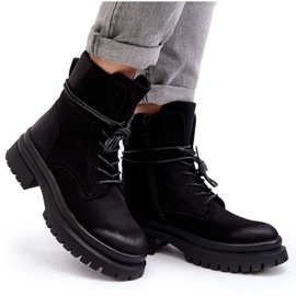 Botines Trapper De Mujer Con Suela Gruesa, Negro Narelona 11