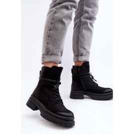 Botines Trapper De Mujer Con Suela Gruesa, Negro Narelona 5