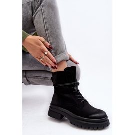 Botines Trapper De Mujer Con Suela Gruesa, Negro Narelona 9