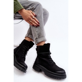 Botines Trapper De Mujer Con Suela Gruesa, Negro Narelona 10