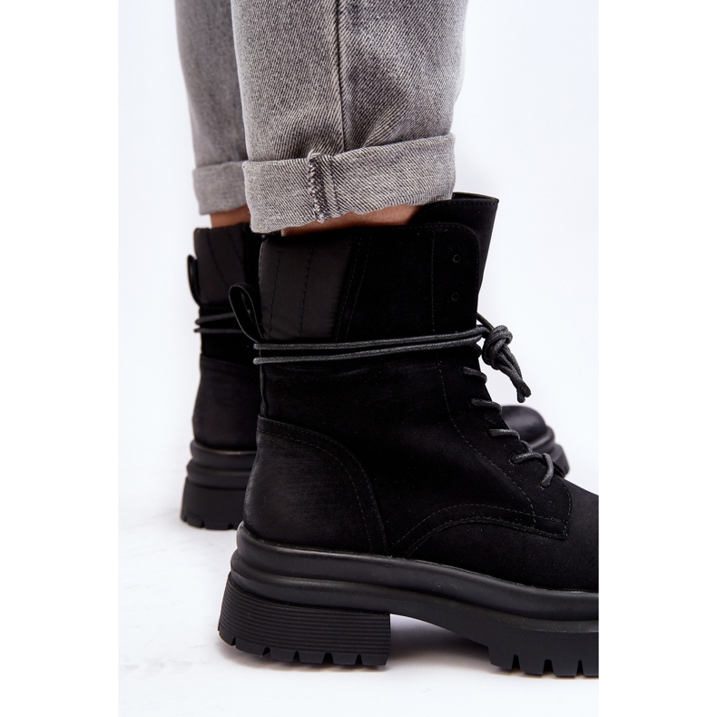 Botines Trapper De Mujer Con Suela Gruesa, Negro Narelona 2 Botines Trapper De Mujer Con Suela Gruesa, Negro Narelona 2