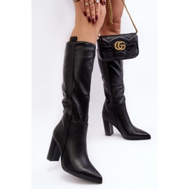 Botas por encima de la rodilla con aislamiento para mujer, negro Genzani 3