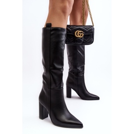 Botas por encima de la rodilla con aislamiento para mujer, negro Genzani 4