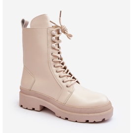 Botas Obrera Mujer, Ecopiel, Beige Claro Irande 2
