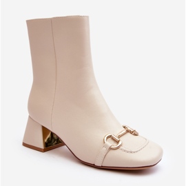 Botines de tacón con adorno, beige claro Adinah 2 Botines de tacón con adorno, beige claro Adinah 2