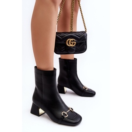 Botines negros de tacón alto con decoración Adinah 6