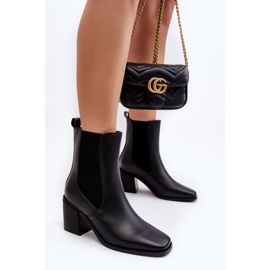Botines de tacón alto para mujer, Negro Creazza 3