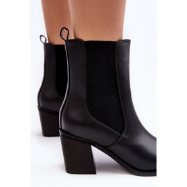 Botines de tacón alto para mujer, Negro Creazza 8