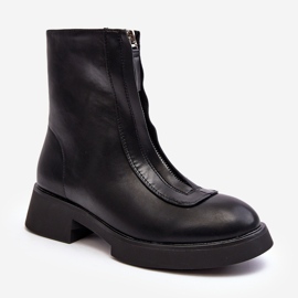 Botas Planas De Mujer Con Cremallera Negro Elkasa 3