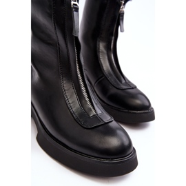 Botas Planas De Mujer Con Cremallera Negro Elkasa 2