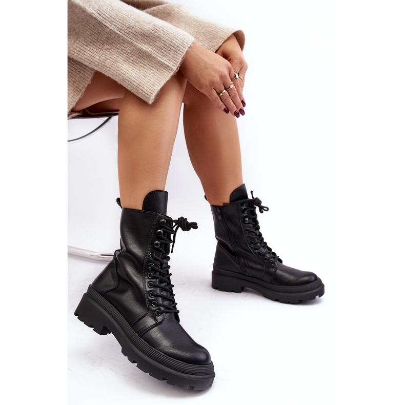 Botas Obrera Mujer, Ecopiel, Negro Irande 1 Botas Obrera Mujer, Ecopiel, Negro Irande 1