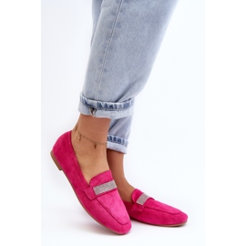 Mocasines De Mujer Con Pedrería Fucsia Ralrika rosado 4