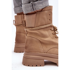 Botines Trapper De Mujer Con Suela Gruesa, Beige Narelona 1