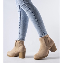 Botines sin cordones en beige oscuro de Trevano 2