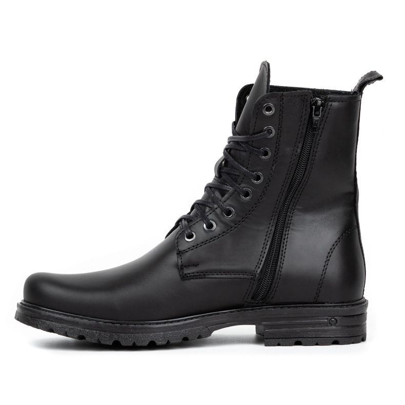 Polbut Botas Chelsea de hombre militar polaco 2118ŚW cuero negro 2