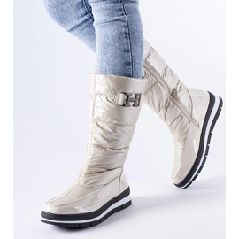 Botas altas para la nieve con aislamiento beige de Settimo 1