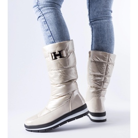 Botas altas para la nieve con aislamiento beige de Settimo 2