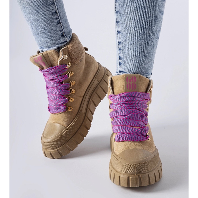 Deportivas con plataforma Ottiol con aislamiento marrón 1