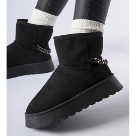 Botas de nieve negras con cadena decorativa Belfiore. negro 1