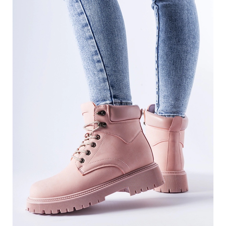 Trabajadores Aranova con cordones aislantes rosa claro rosado 1 Trabajadores Aranova con cordones aislantes rosa claro rosado 1