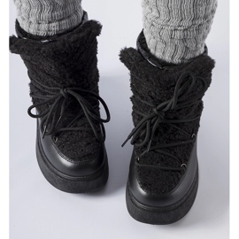 Botas de nieve negras sobre una enorme plataforma Elvio. negro 2