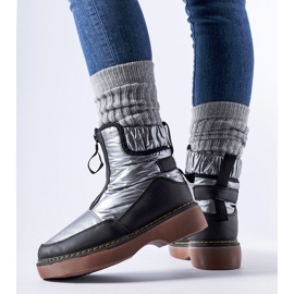 Botas de nieve grises Callisto con aislamiento y cremallera 1